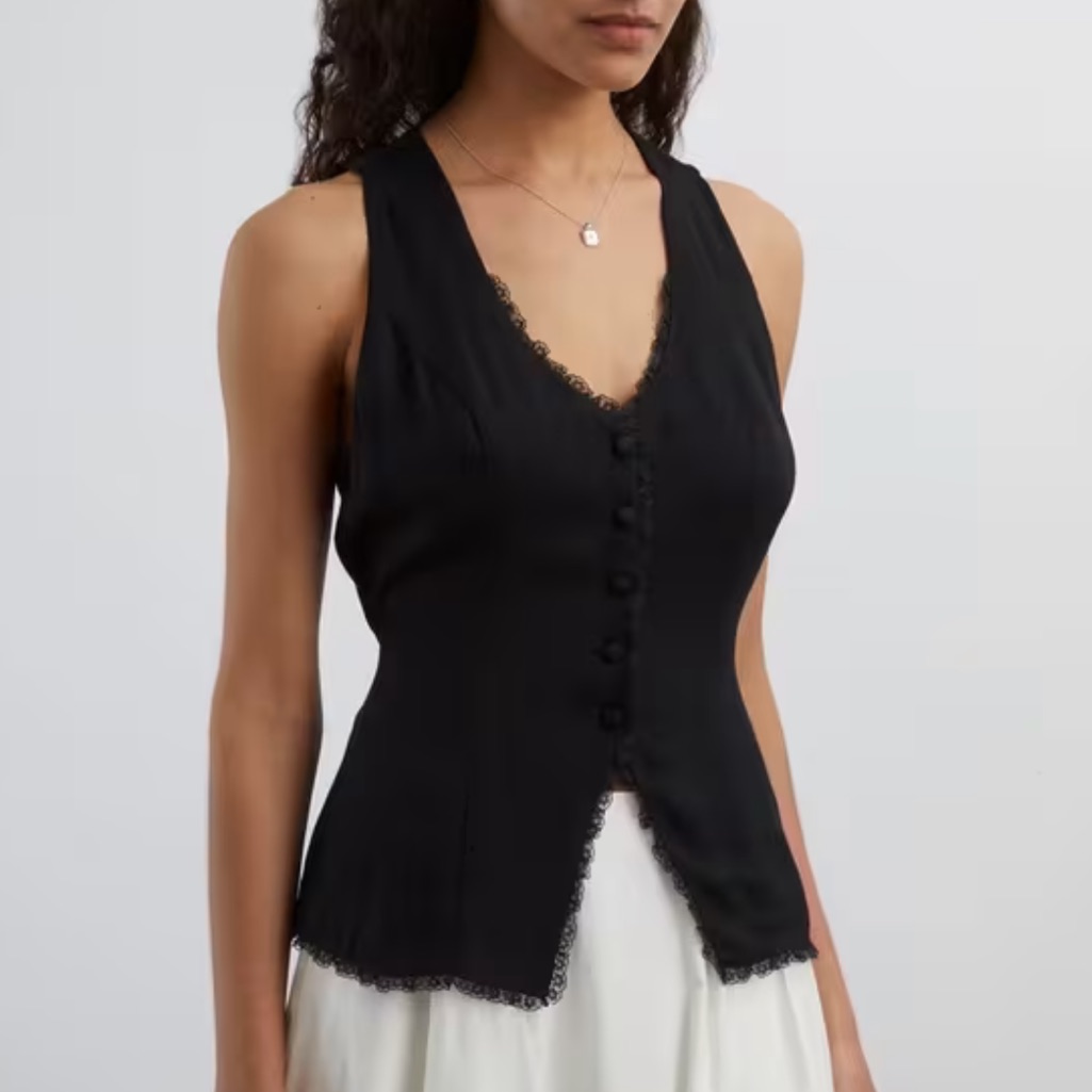 Reformation Skylar Top Black